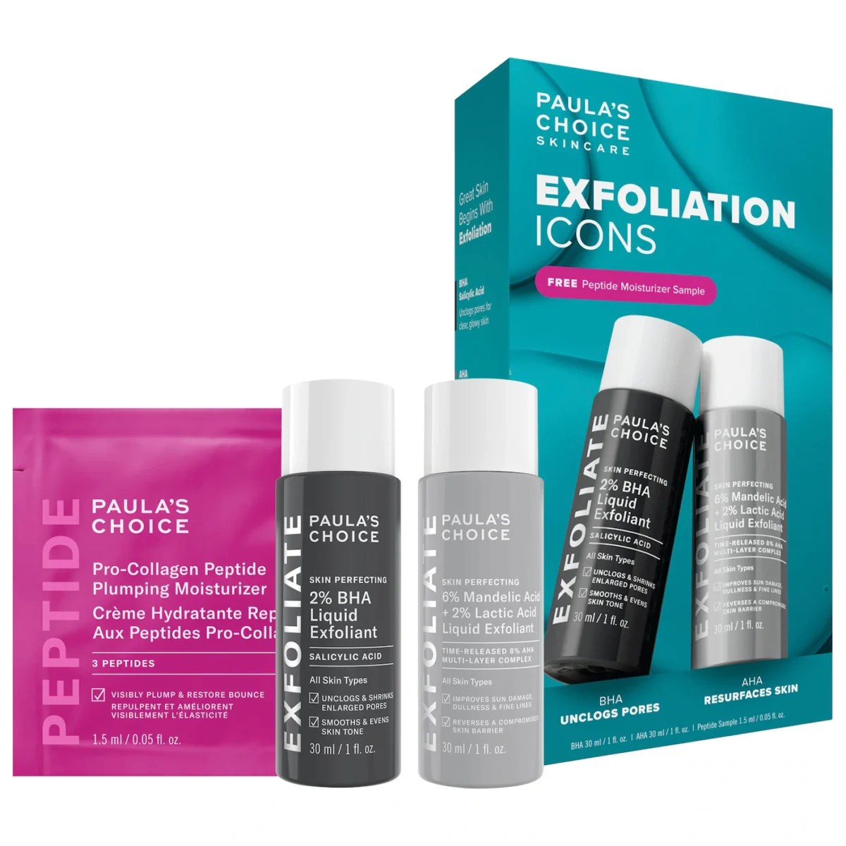 Paula's Choice  Exfoliation Icons Kit for clear, brighter looking skin
