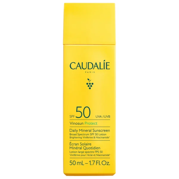 Caudalie  Vinosun Protect Brightening Daily Mineral Face Sunscreen SPF 50 with Niacinamide