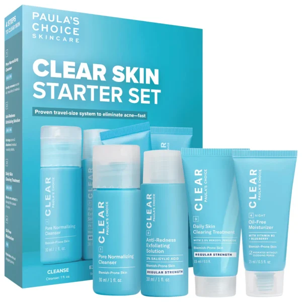 Paula's Choice  Mini CLEAR Skin Starter Set with Salicylic Acid and Benzoyl Peroxide
